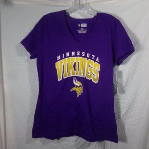 NFL Team Apparel Women's Purple Vikings Short Sleeve Tee Size M